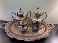 Silverplate lot serving tray and more