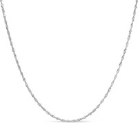 Elegant Twisted Curb Singapore Chain Necklace
