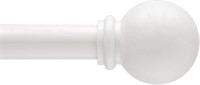 Kenney Chelsea 5/8"  Window Curtain Rod White