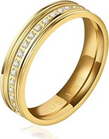 14k Gold Filled .50ct White Topaz Eternity Ring