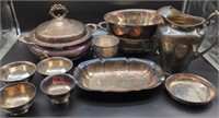 Large Lot of Silver Plated Serving Wear
