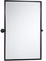 TEHOME 28.5 x 36'' Black Metal Bathroom Mirror