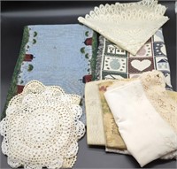 Flat of Table Runners & Doillies