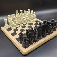 Vintage Renaissance Plastic Chess Set