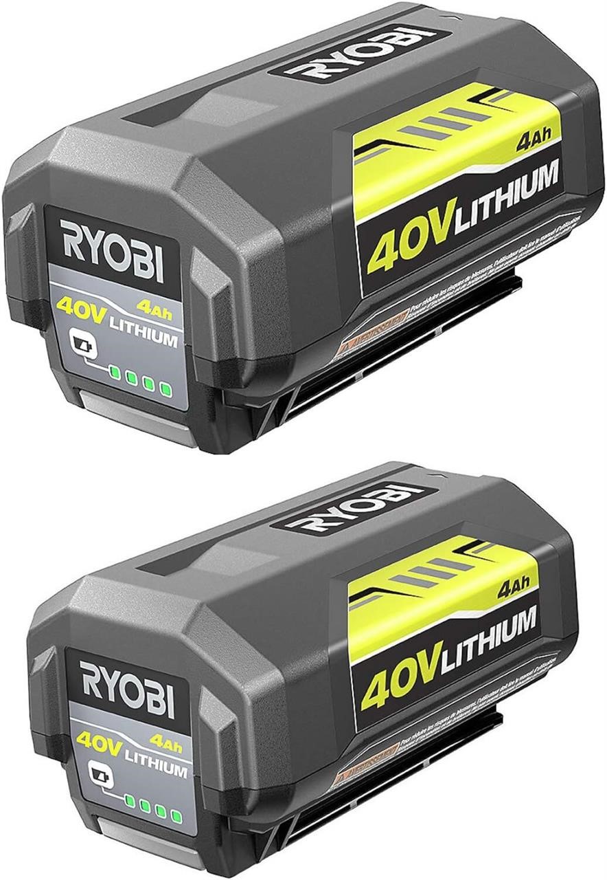 2-Pack Ryobi 40V 4.0Ah Li-Ion Battery set SEE PICT