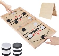 NEW-Foldable Sling Puck Foosball Game x2