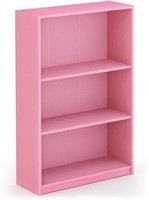FURINNO JAYA  Shelf Bookcase, Pink