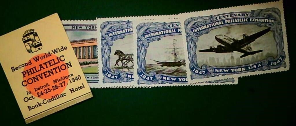 1940 Convention Ticket, 1947 Stamps