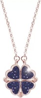 Rose Gold Plated .14ct Sapphire Flower Necklace