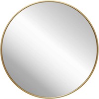 Gold Circle Wall Mirror 30 Inch Round