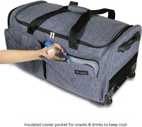 Duffel-Wheeled 28 Inch Collapsible Bag, Grey