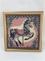 Vintage Needlepoint Carousel Horse Bucilla