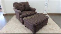 Upholstered Chair w/ Ottoman