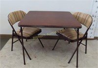 Folding Card Table & 2 Chairs 3pc lot