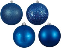 Vickerman 6" Blue 4-Finish Ball Ornament