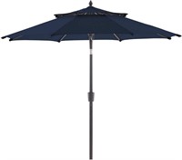 wikiwiki Olefin 9 FT Market Umbrella Navy Blue