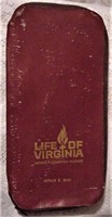 LIFE OF VIRGINIA LEATHER ZIPPER BAG FOR INS PAPERS