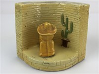 MCM Vintage Mexican Siesta Ceramic Wall Pocket