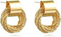 Unique Chunky Multi Circle Hoop Earrings