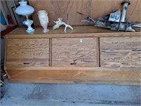 Large Oak storage cabinet weathered.   91×29x31.
