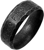 Unique Retro Black Viking Men's Fidget Ring