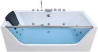 Empava 67 in. Acrylic Alcove Whirlpool Bathtub