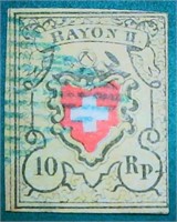 1850 Switzerland #8 Fine - V fine Rayon II