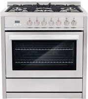 Cosmo Dual Fuel Range 5 Burners, Convection Oven
