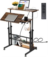 Charging Stand Up Desk  31.49x23.6in