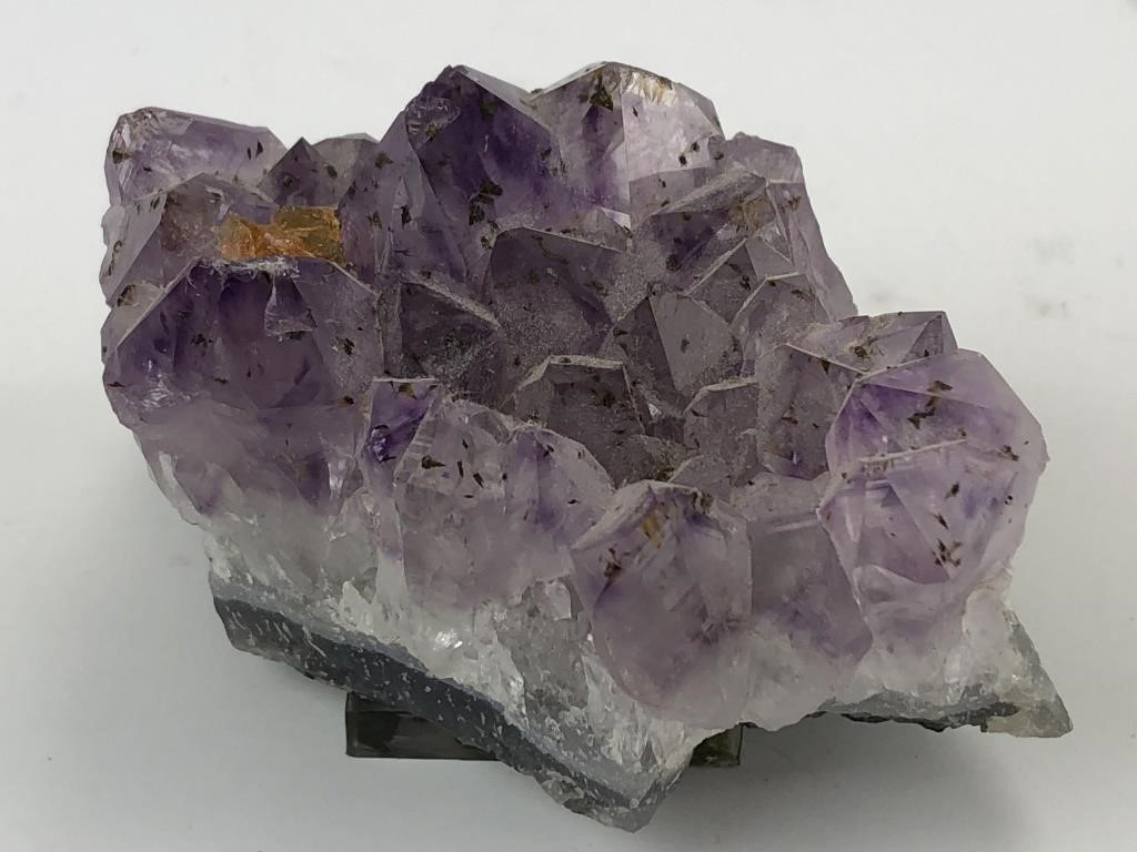 Purple Amethyst Cluster Fossil Geode