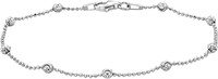 Italian Diamond Cut Bead & Mooncut Chain Bracelet