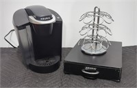 Black Keurig Coffee Maker W/Pod Storage