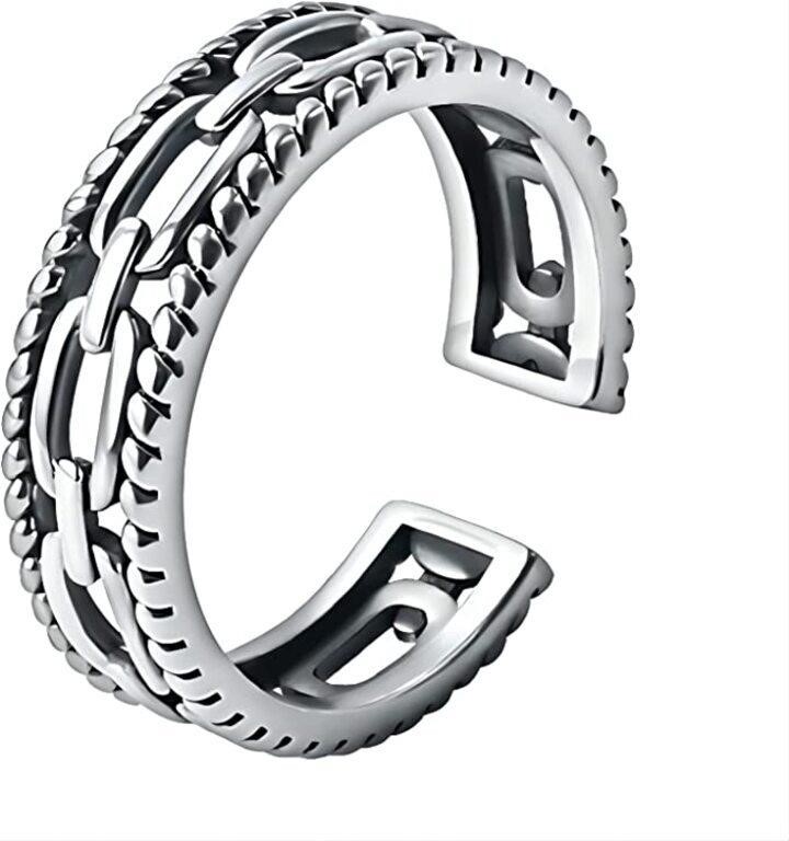 Classic Chain Designed Adjustable Open Ring