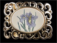 Vtg PAQUETTE Signed Belt Buckle 2.5 x 2"