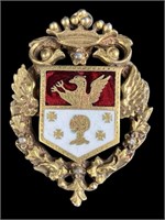 Vtv CORO Signed Coat of Arms Pendant
