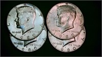 1980 Kennedy 1/2 Dollar X4