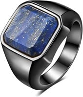 Designer 1.00ct Lapis Lazuli Black Signet Ring
