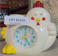 VTG. PLASTIC ROOSTER ALARM CLOCK