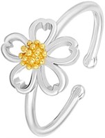 Unique Daisy Flower Adjustable Ring