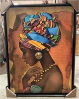 Framed African Lady Giclee 36x48