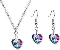 Heart-cut 3.00ct Mystic Topaz Jewelry Set