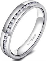 Elegant Round 1.20ct White Sapphire Eternity Ring