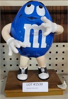 PLASTIC BLUE M&M DISPENSER