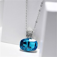 Elegant Blue Topaz Women Necklace