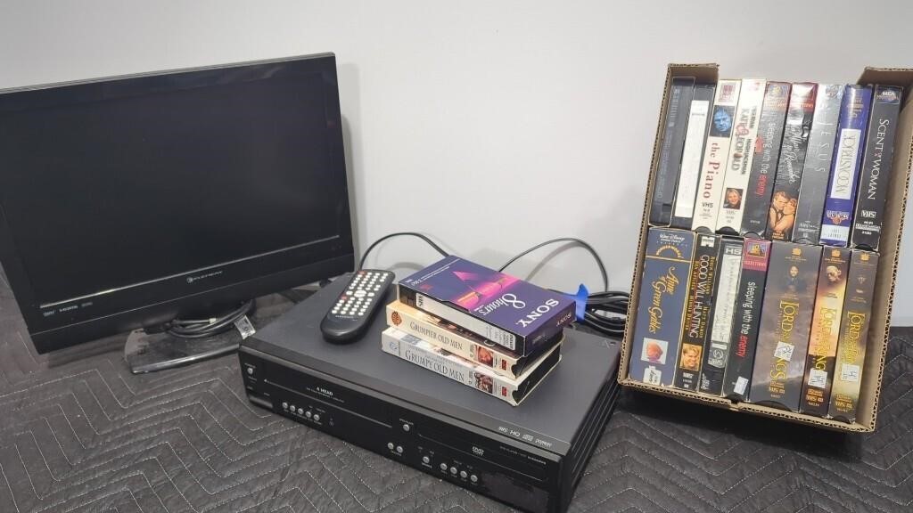 18" TV, DVD/VCR Player & VCR Tapes