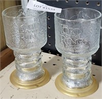 2 LORD OF THE RINGS DRINKING GLASSES