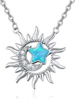 Moon Star Sun Necklace