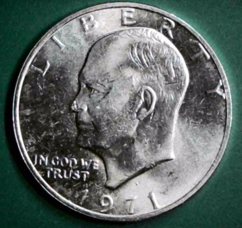 1971 S Ike 1 Dollar Coin Silver Content