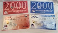 2000 & 2001 Phil & Den Uncirculated Coin Sets