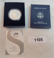 2008 American Silver Eagle Uncirculated Coin